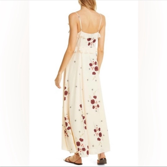 Joie Cassiel Floral Ruffle Maxi Dress Size 0 - Picture 2 of 6